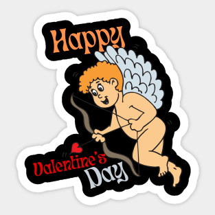 valentines day cupid funny goofy Sticker